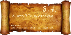 Beluzsár Adalberta névjegykártya